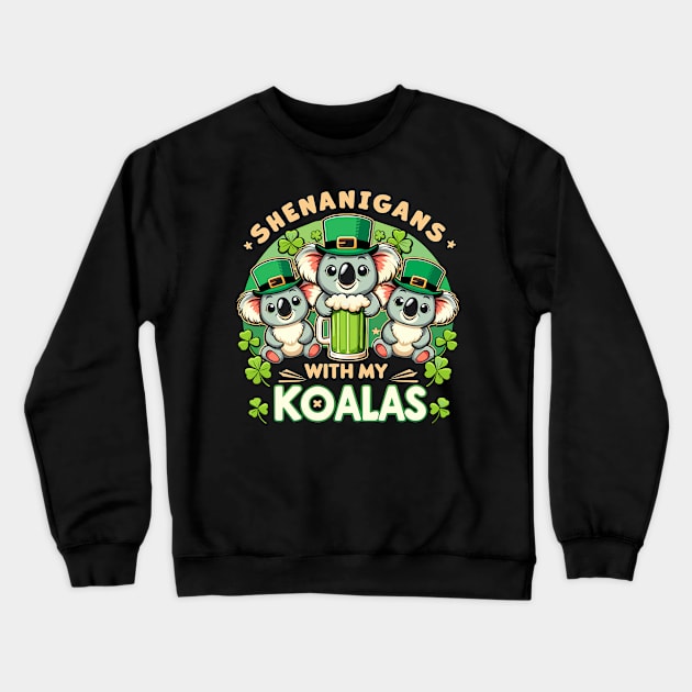 Shenanigans With My Koalas Crewneck Sweatshirt by SergioArt